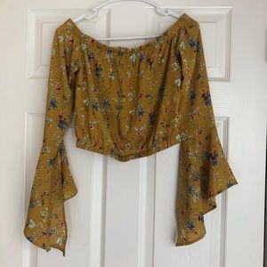 Off the shoulder crop top